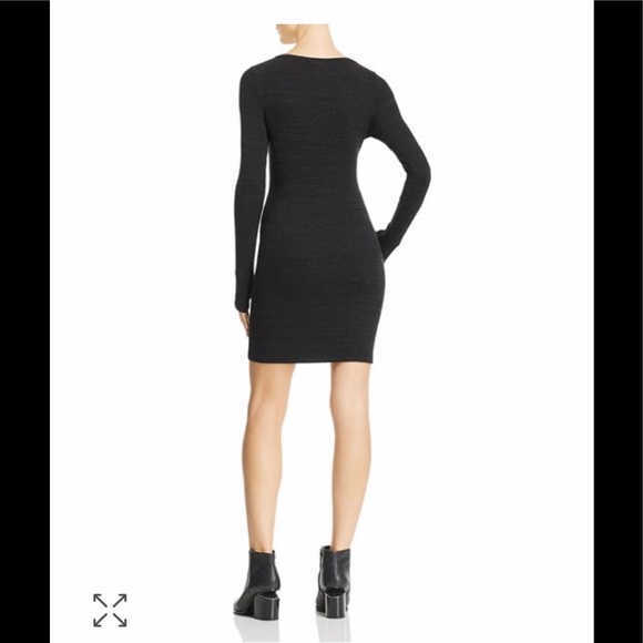 LNA Dark Grey/Black Sweater Dress NWT - Picture 2 of 5